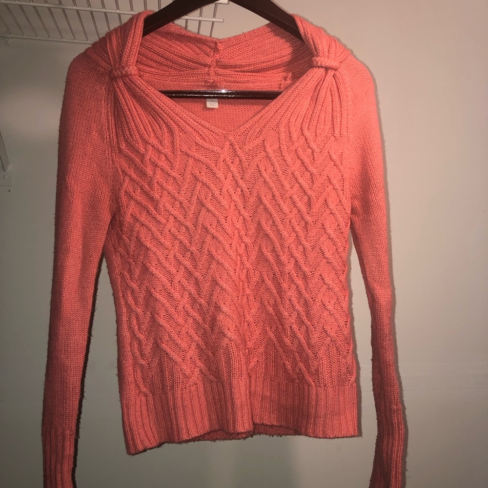 Coral Cable Knit Sweater